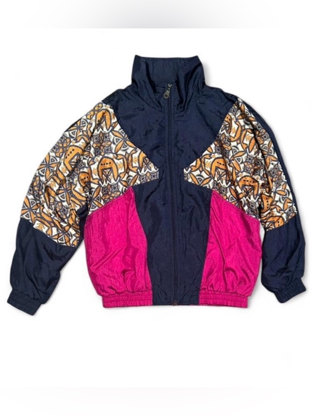 VTG 80s/90s Active Sensation Women’s Navy and Magenta Windbreaker. Sz. S.